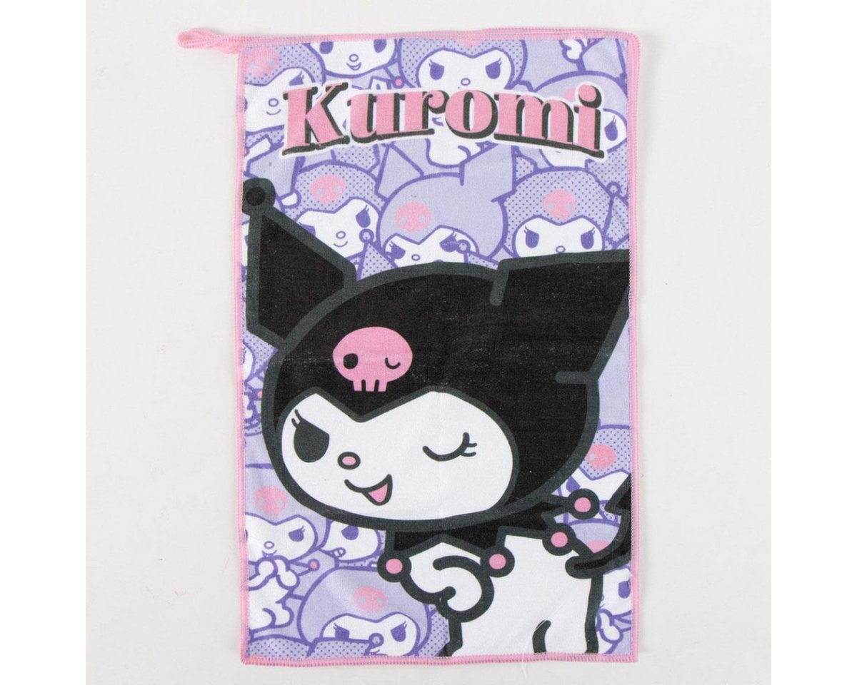 Hello Kitty Kulturbeutel - Kuromi Kinder Waschset Haarbürste Handtuch Travel Zubehör (3-tlg) Bild 2