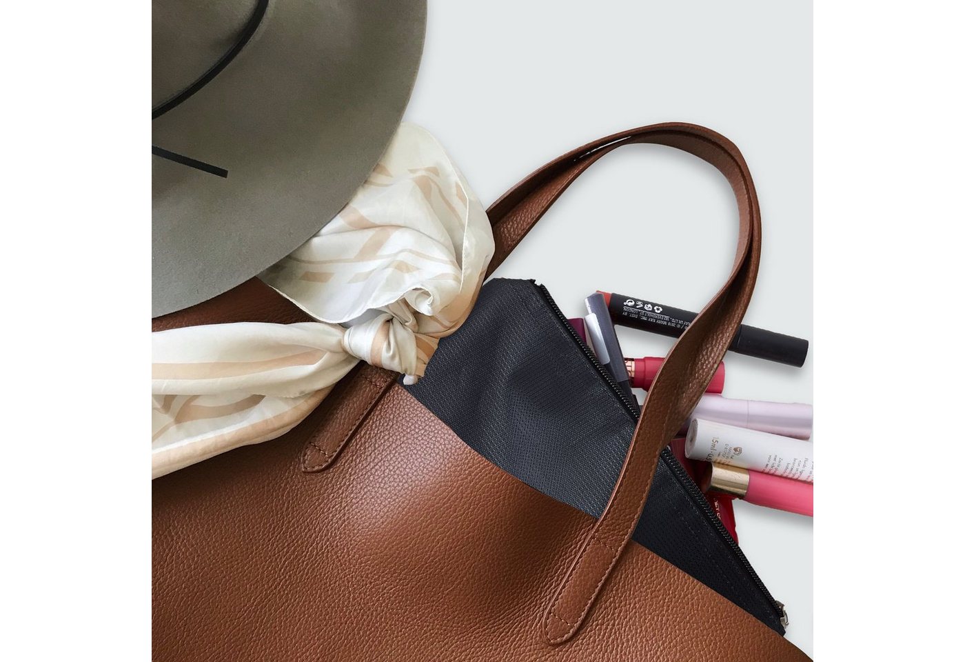 achilles Kosmetiktasche Kosmetik-Tasche mit Trageschlaufe Make-up-Etui Kultur-Beutel Organizer (1) Bild 2