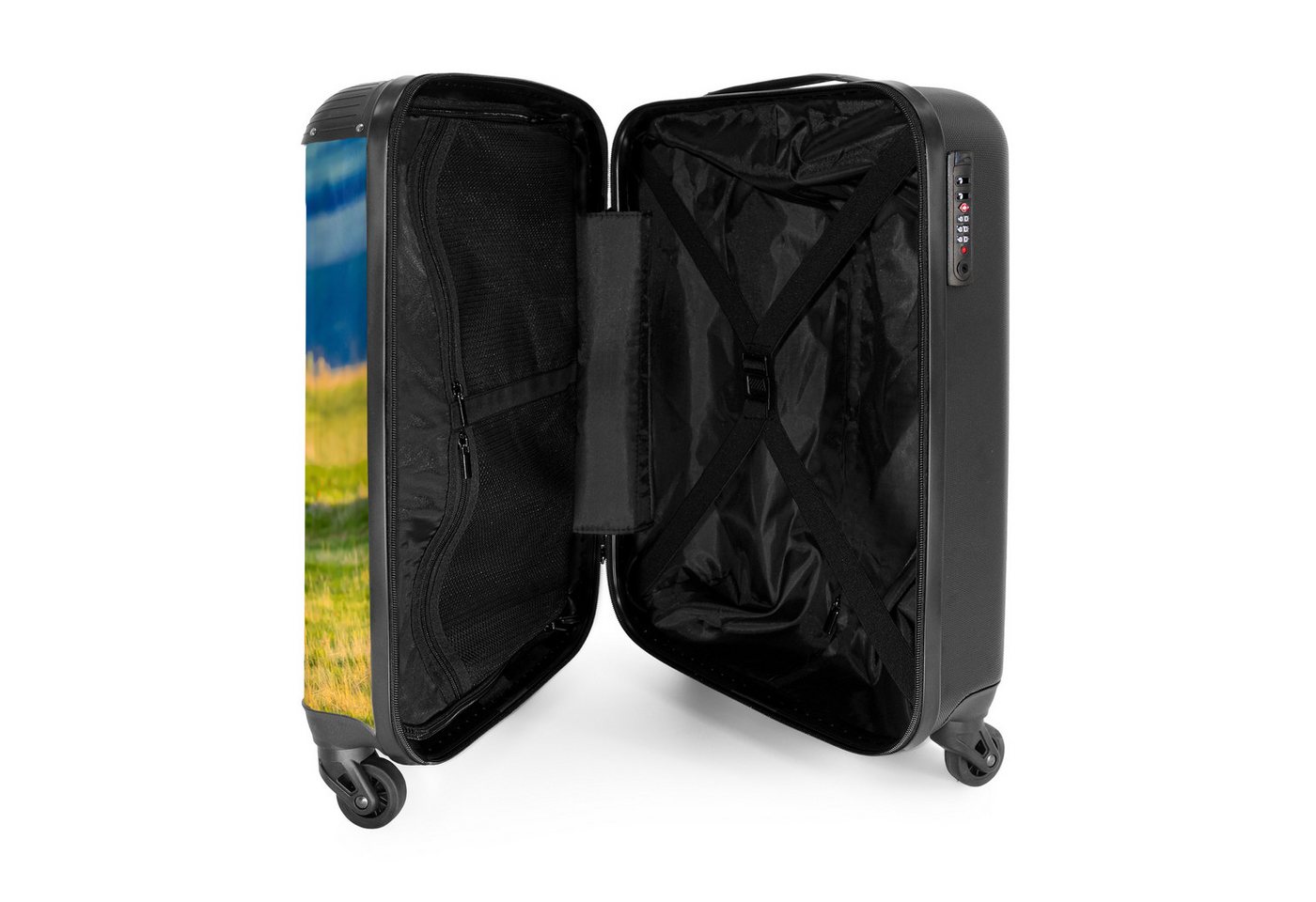 NoBoringSuitcases.com© Hartschalen-Trolley Pferde - Tiere - Landschaft - Sonne - Kinder 55x35x20cm, Kinder Koffer Klein, Trolley Handgepäck, Reisekoffer Bild 2