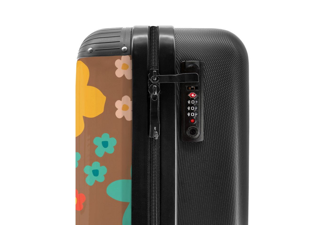 NoBoringSuitcases.com© Hartschalen-Trolley Zitate - Blumen - Das Leben ist kurz - Hippie - Linienkunst 55x35x20cm, 4 Rollen, Handgepäck Koffer & Trolleys, Luggage, Reisekoffer Frauen