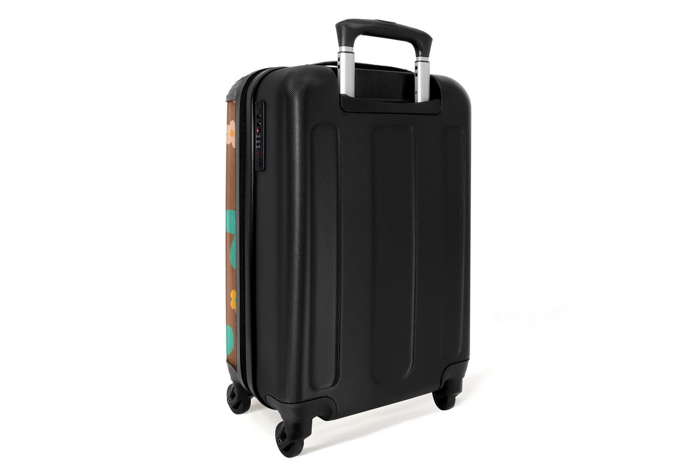 NoBoringSuitcases.com© Hartschalen-Trolley Zitate - Blumen - Das Leben ist kurz - Hippie - Linienkunst 55x35x20cm, 4 Rollen, Handgepäck Koffer & Trolleys, Luggage, Reisekoffer Frauen Bild 2