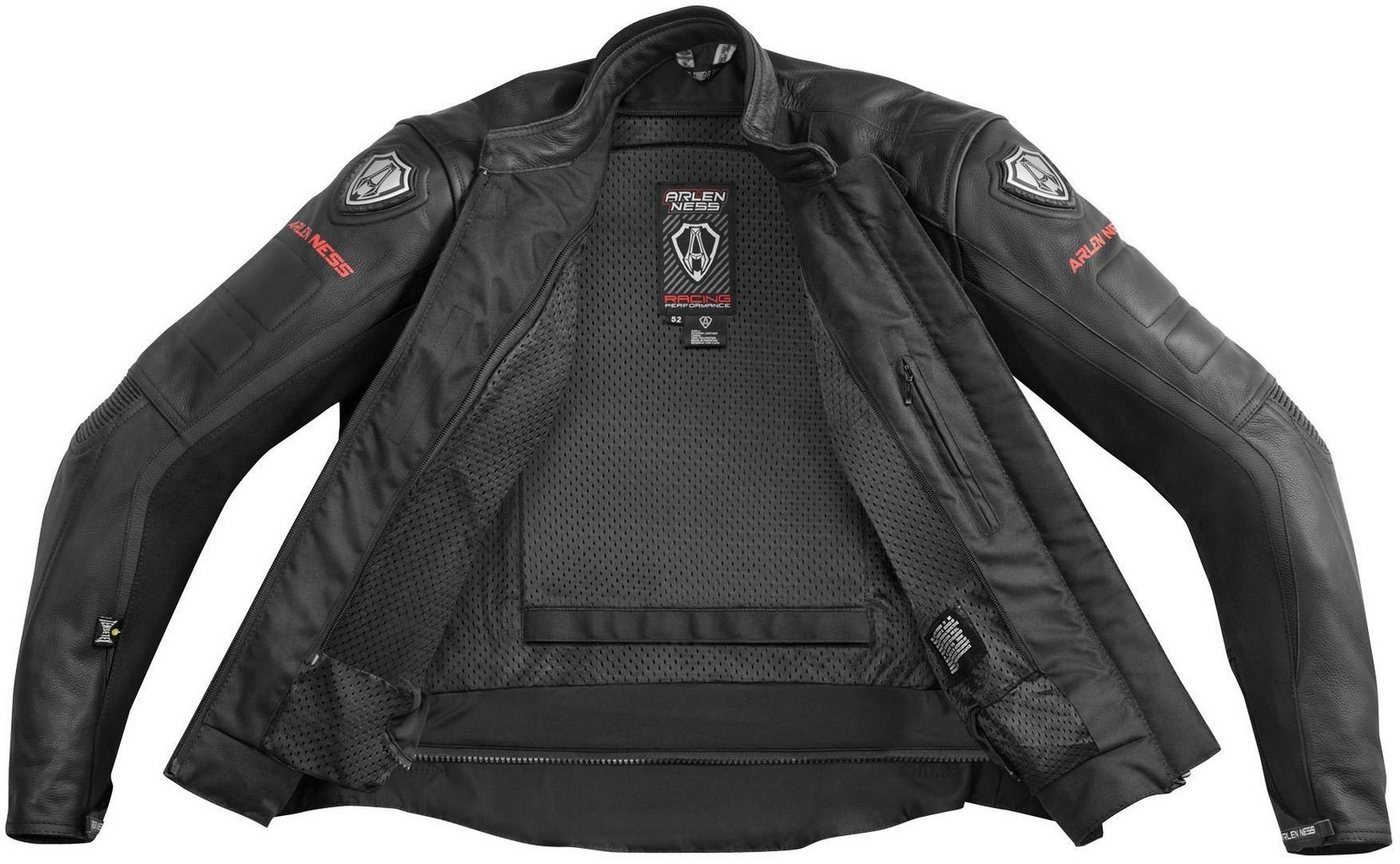 Arlen Ness Motorradjacke Sportivo Motorrad Lederjacke Atmungsaktiv reißverschluss Bild 4