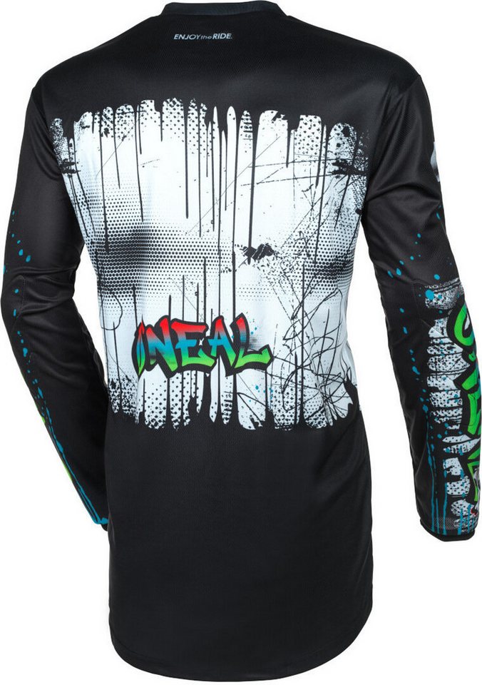 O’NEAL Motocross-Shirt Element Rancid schwarz/buntes Motocross Jersey Atmungsaktiv belüftet Bild 2