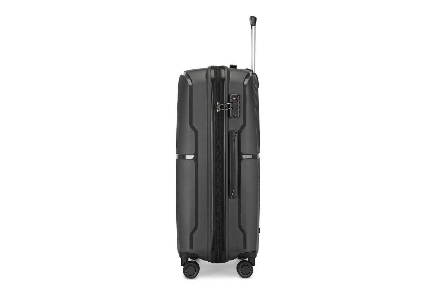 British Traveller Koffer Hartschale Koffer Trolley PP Handgepäck Reisekoffer mit 4 Spinnerräder Bild 2