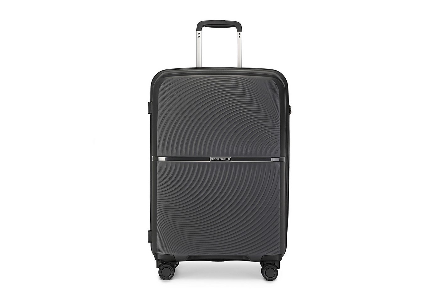 British Traveller Koffer Hartschale Koffer Trolley PP Handgepäck Reisekoffer mit 4 Spinnerräder Bild 5