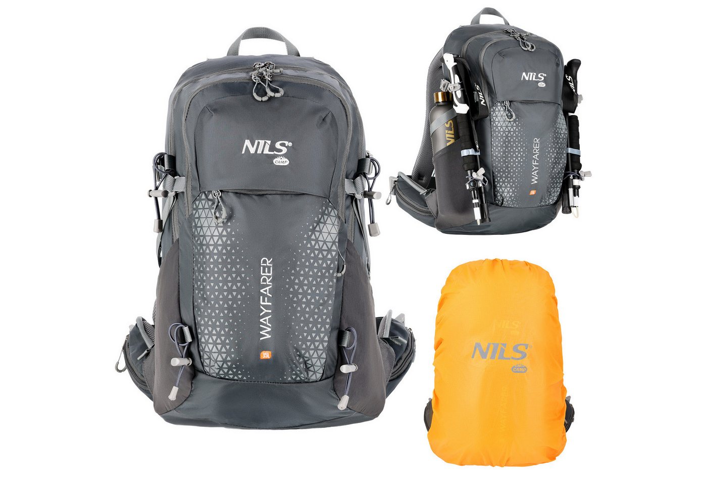 NILS CAMP Wanderrucksack Outdoorrucksack Travelrucksack Rucksack WAYFARER 35L, mit Regenschutz Bild 5