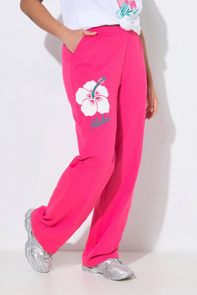 Angel of Style Funktionshose Sweathose weites gerades Bein Jogginghose Blüte