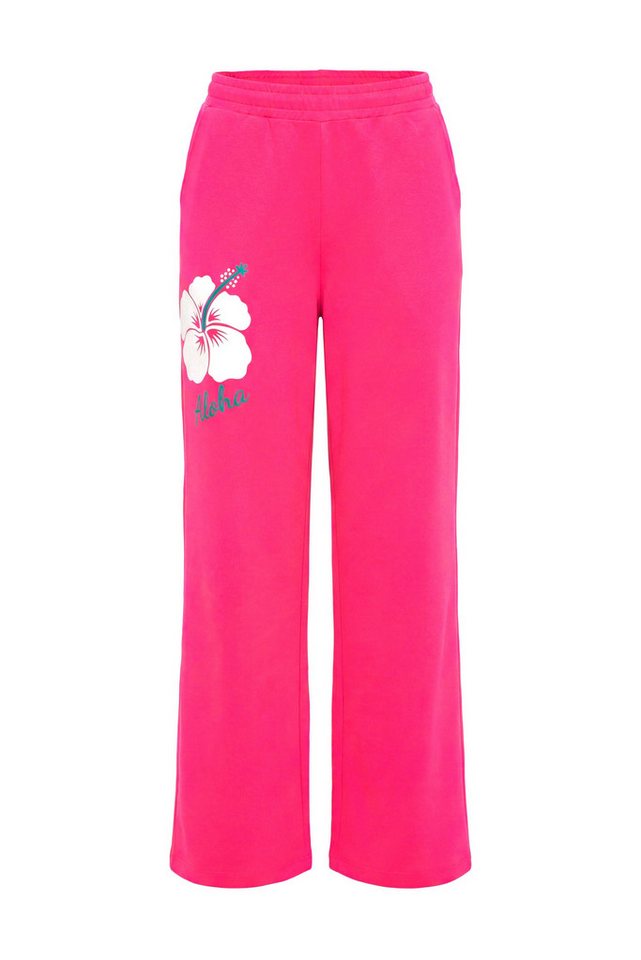 Angel of Style Funktionshose Sweathose weites gerades Bein Jogginghose Blüte Bild 2