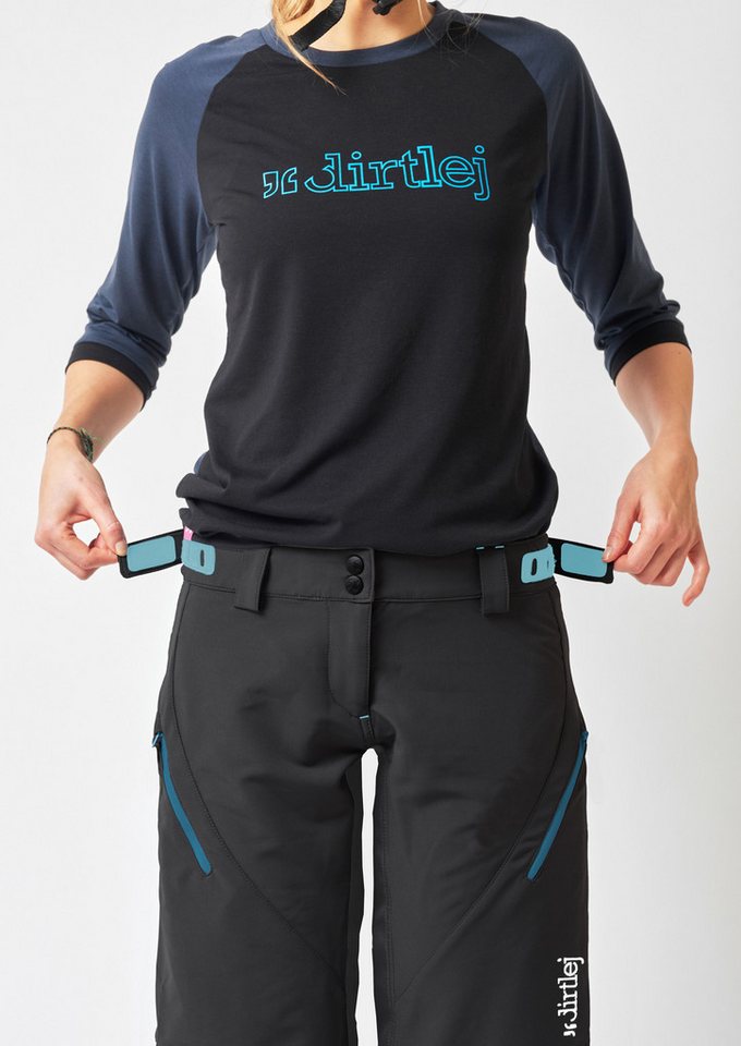 Dirtlej Funktionsshorts trailscout MTB shorts ladies black/turq Bild 3