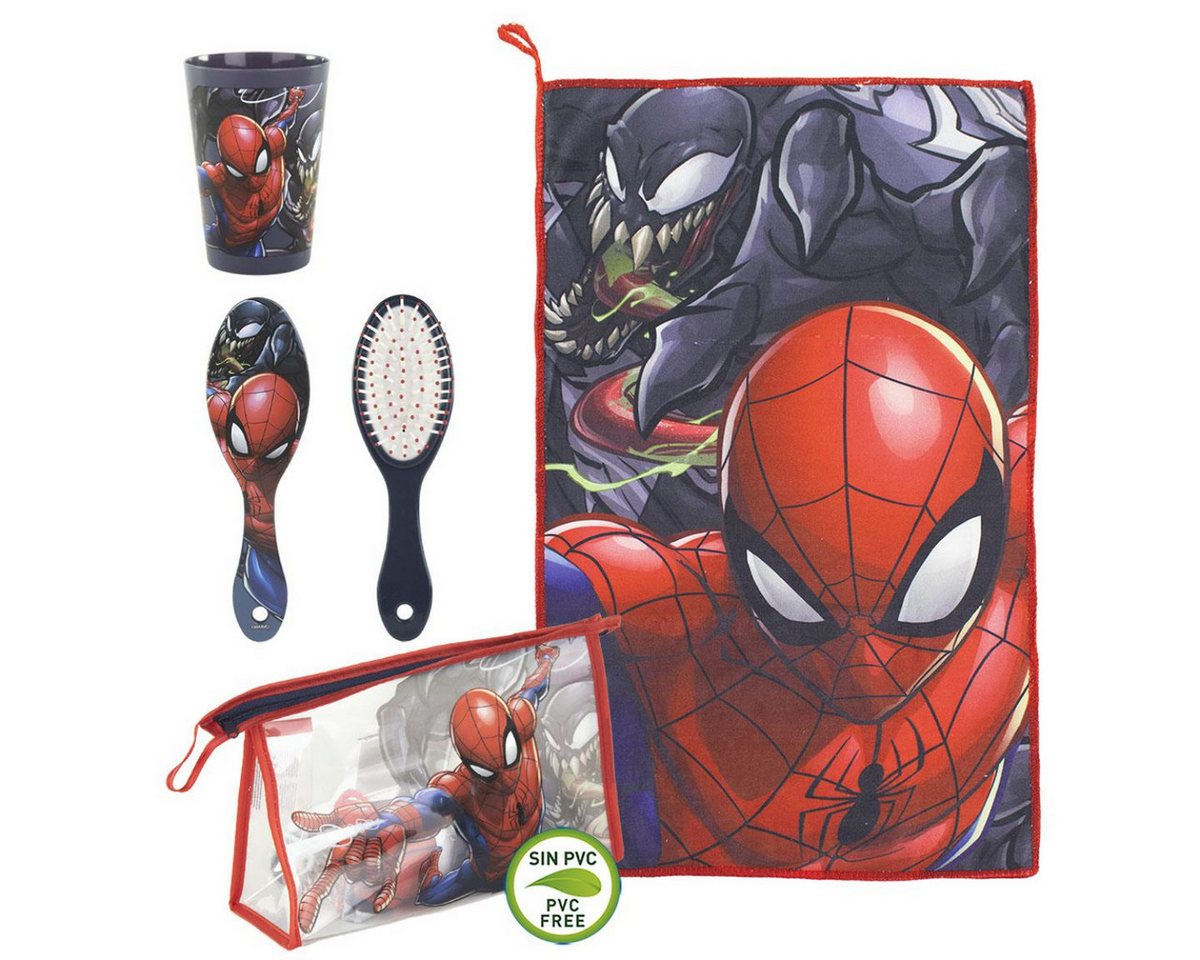 Spiderman Kulturbeutel - Kinder Kulturtasche Waschtasche Kosmetiktasche Reiseaccessoire (3-tlg) Bild 3
