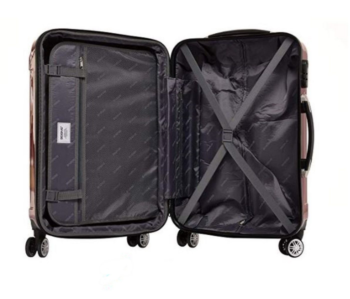 Beibye Koffer Trolley Koffer - Light - 4 Rollen - drei Größen - Farbe: rosengold