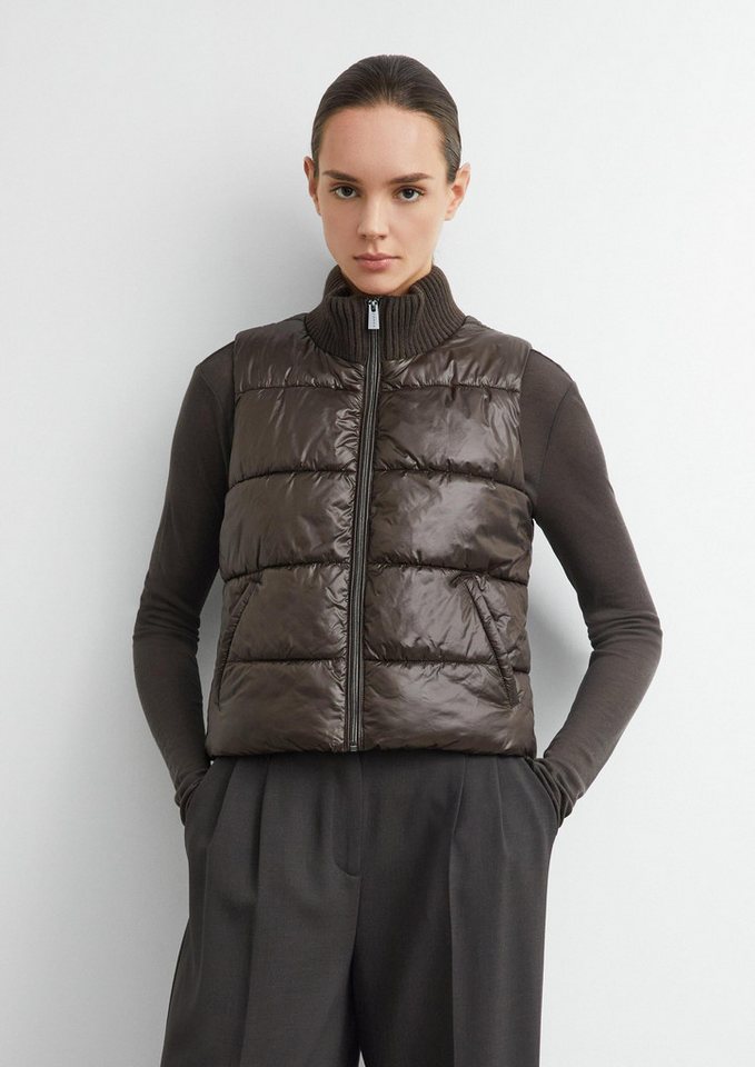 comma Outdoorjacke Outdoor-Weste Pufferweste mit Strickkragen Bild 2