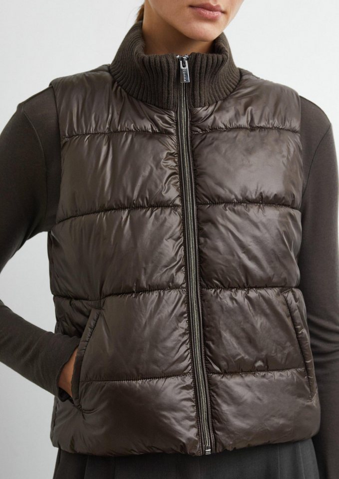 comma Outdoorjacke Outdoor-Weste Pufferweste mit Strickkragen Bild 3