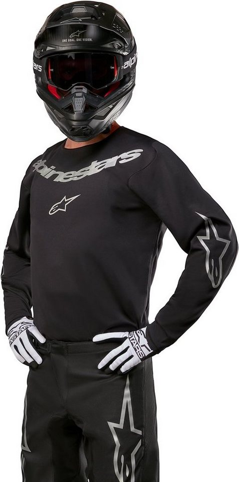 Alpinestars Motocross-Shirt Fluid Graphite Motocross Jersey Atmungsaktiv Bild 5