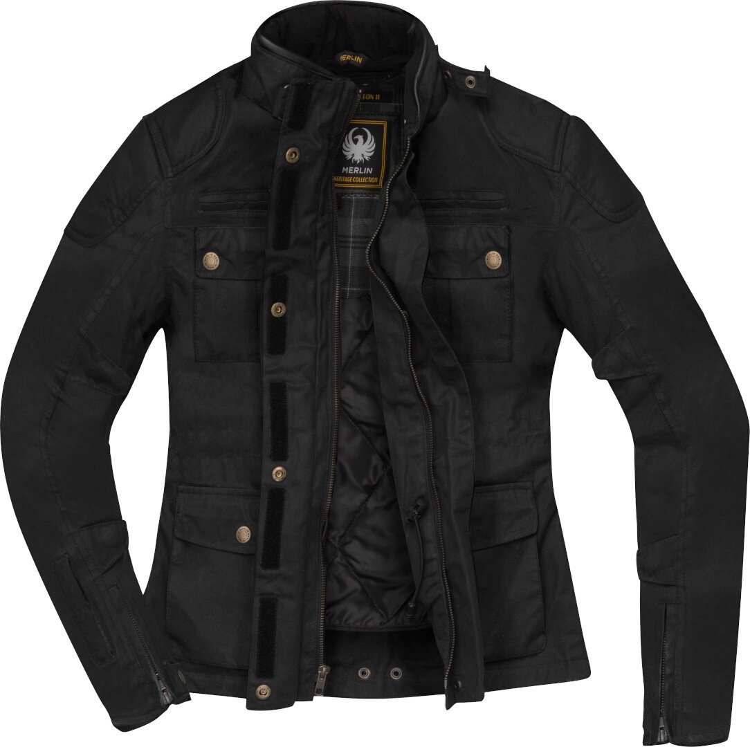Merlin Motorradjacke Buxton II Damen Motorrad Wachsjacke herausnehmbares Innenfutter,wasserdicht Bild 2