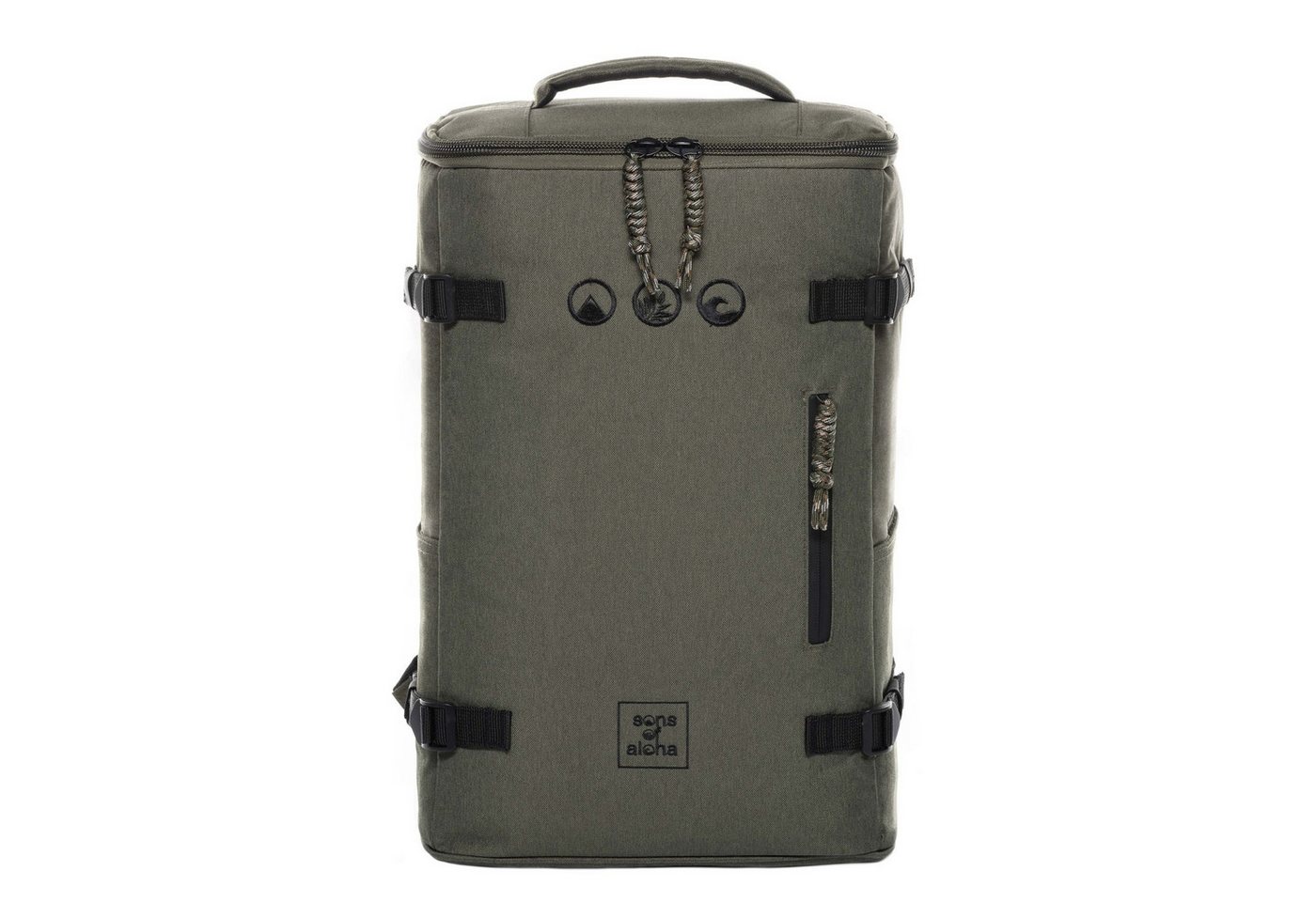 SONS OF ALOHA Rucksack XL Top-Loader Sporttasche Rucksack 15 Zoll olive, Backpack Kurier-Rucksack groß inkl. Laptopfach recyceltes PET Bild 5