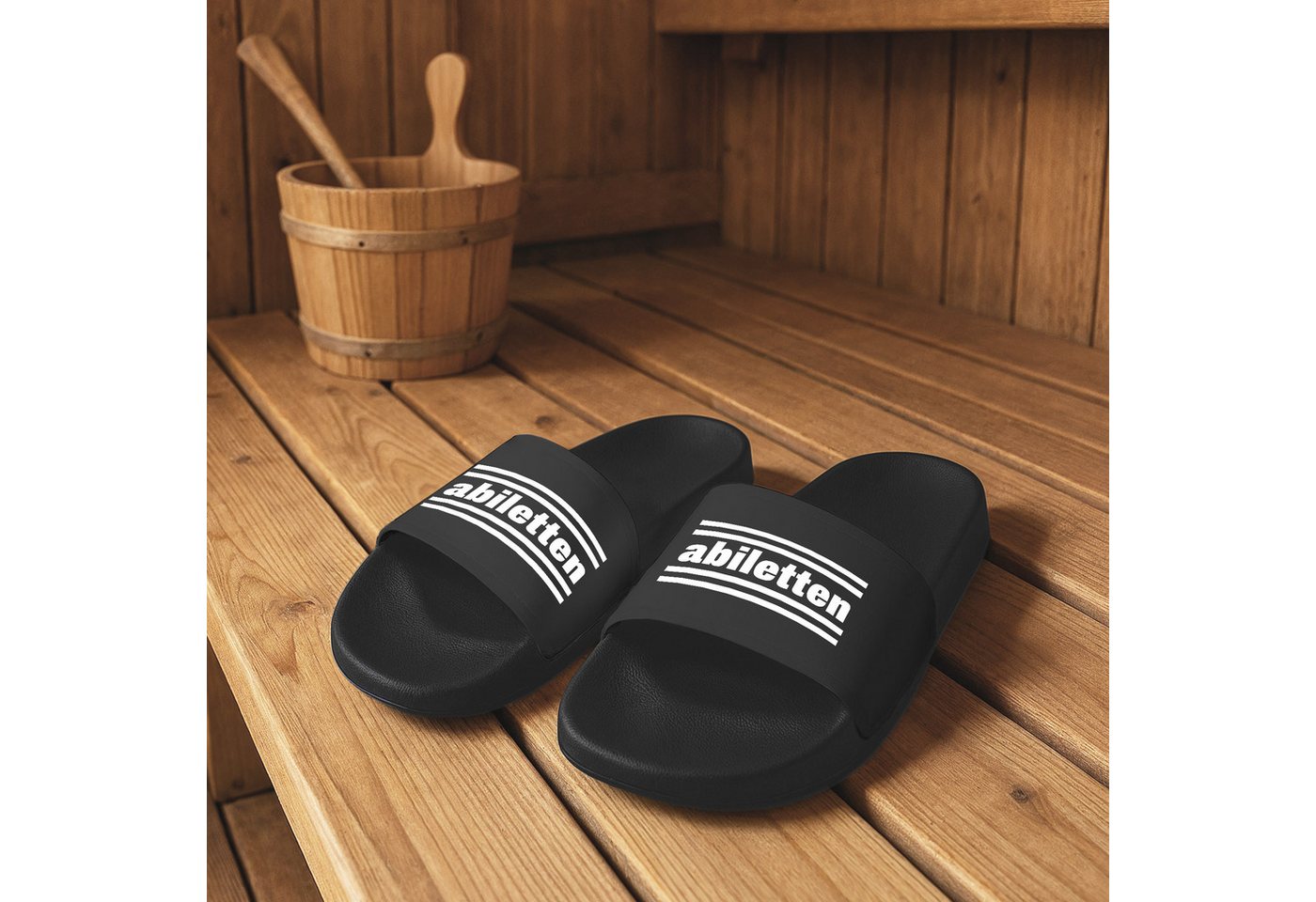 MoonWorks Badeschlappen Herren Abiletten - Geschenk Abitur Schulabschluss - Badesandale Bild 2