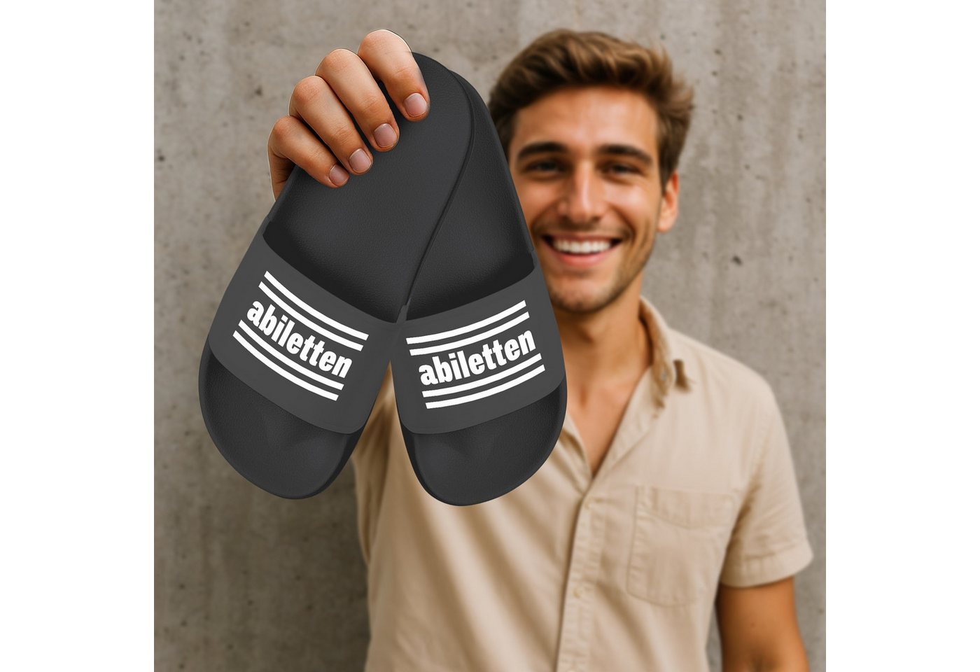 MoonWorks Badeschlappen Herren Abiletten - Geschenk Abitur Schulabschluss - Badesandale Bild 4
