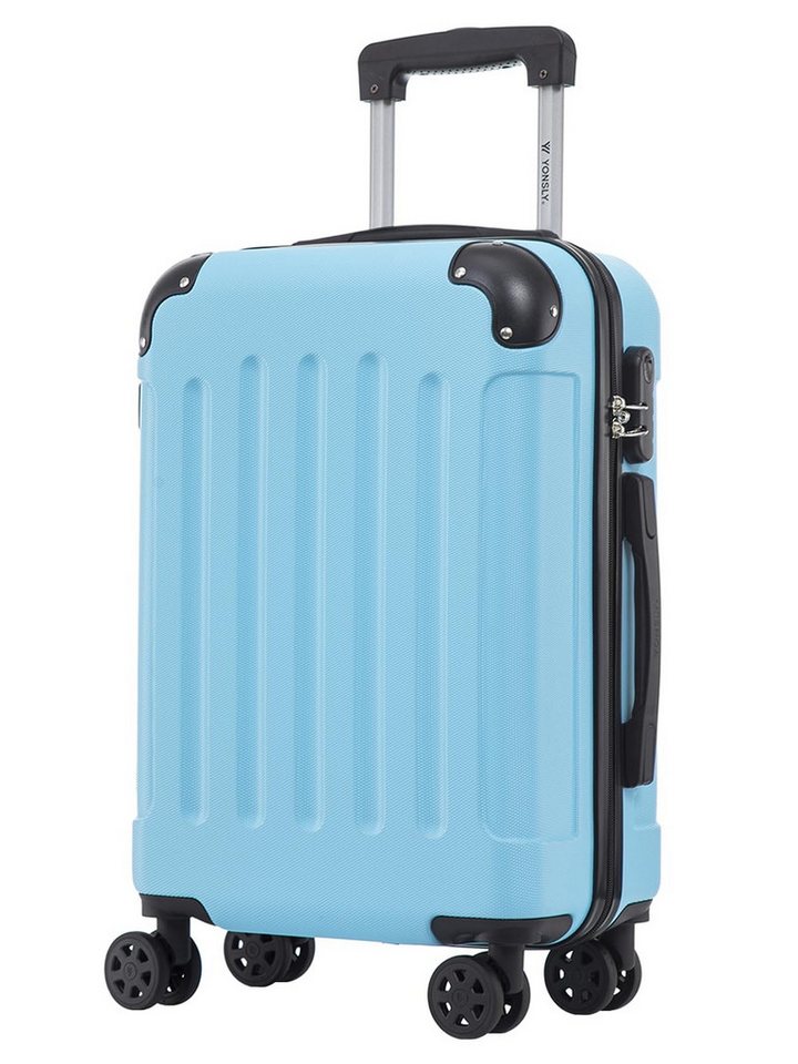 YONSLY Hartschalen-Trolley Hartschalen-Reisekoffer Trolley für Kurztrip und Urlaubsreisen, 4 Rollen, mit Zahlenschloss, ABS-Schale und weichem Gummigriff für Tragekomfort Bild 3