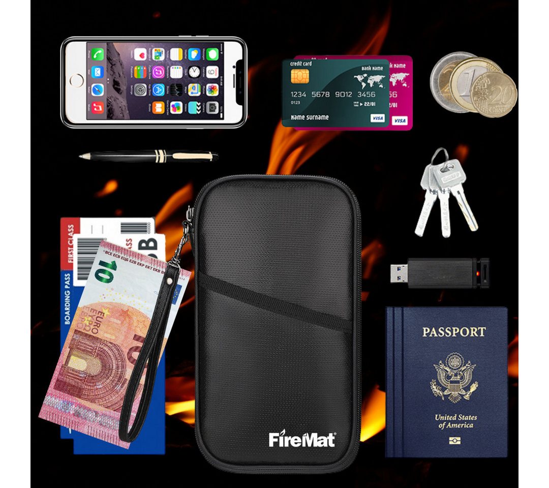 FireMat Reisetasche Feuerfeste & wasserfeste RFID Travelbag Reisepasshülle Reise Organizer, Feuerfest und RFID Bild 3