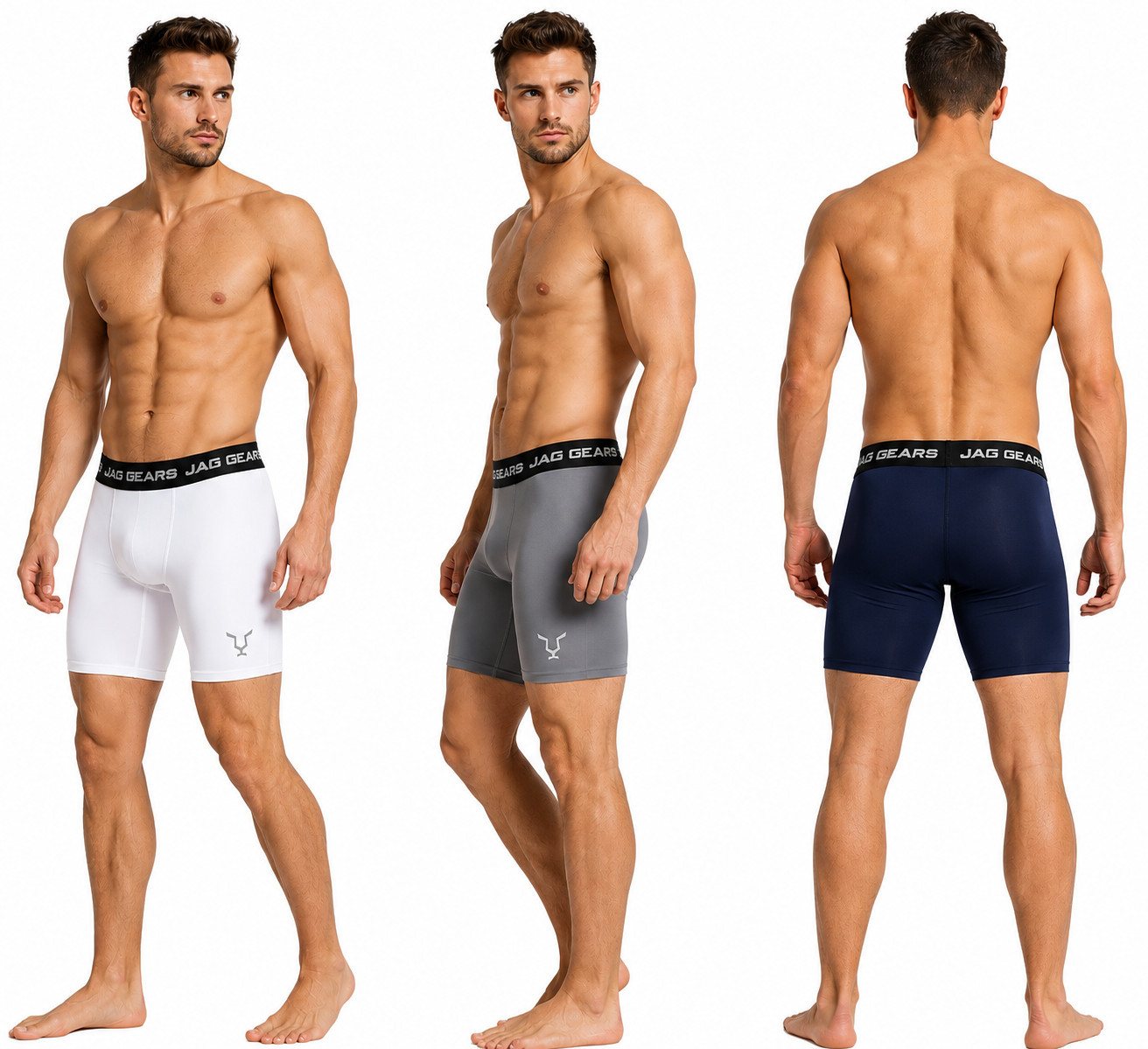 JAG GEARS Trainingshose Funktionelle Kompressionsshorts für Trainings-, Fitness, Laufshorts (Set, 1x pack) Schweiß und ergonomisches Design für maximale Leistung bei Sporty