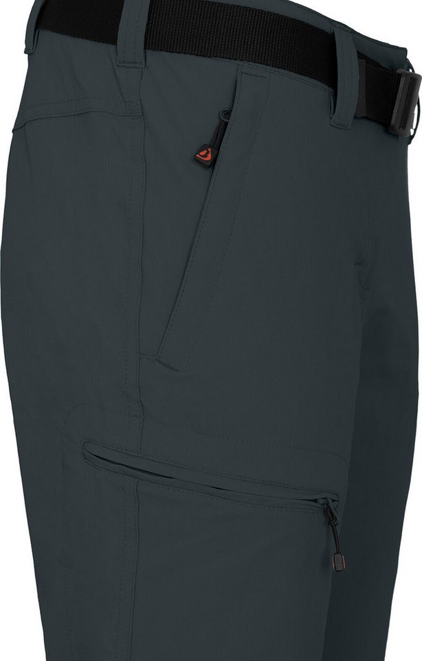 Bergson Outdoorhose MENA 7/8 (slim) vielseitige Damen 7/8 Wanderhose, Normalgrößen, dunkel grau