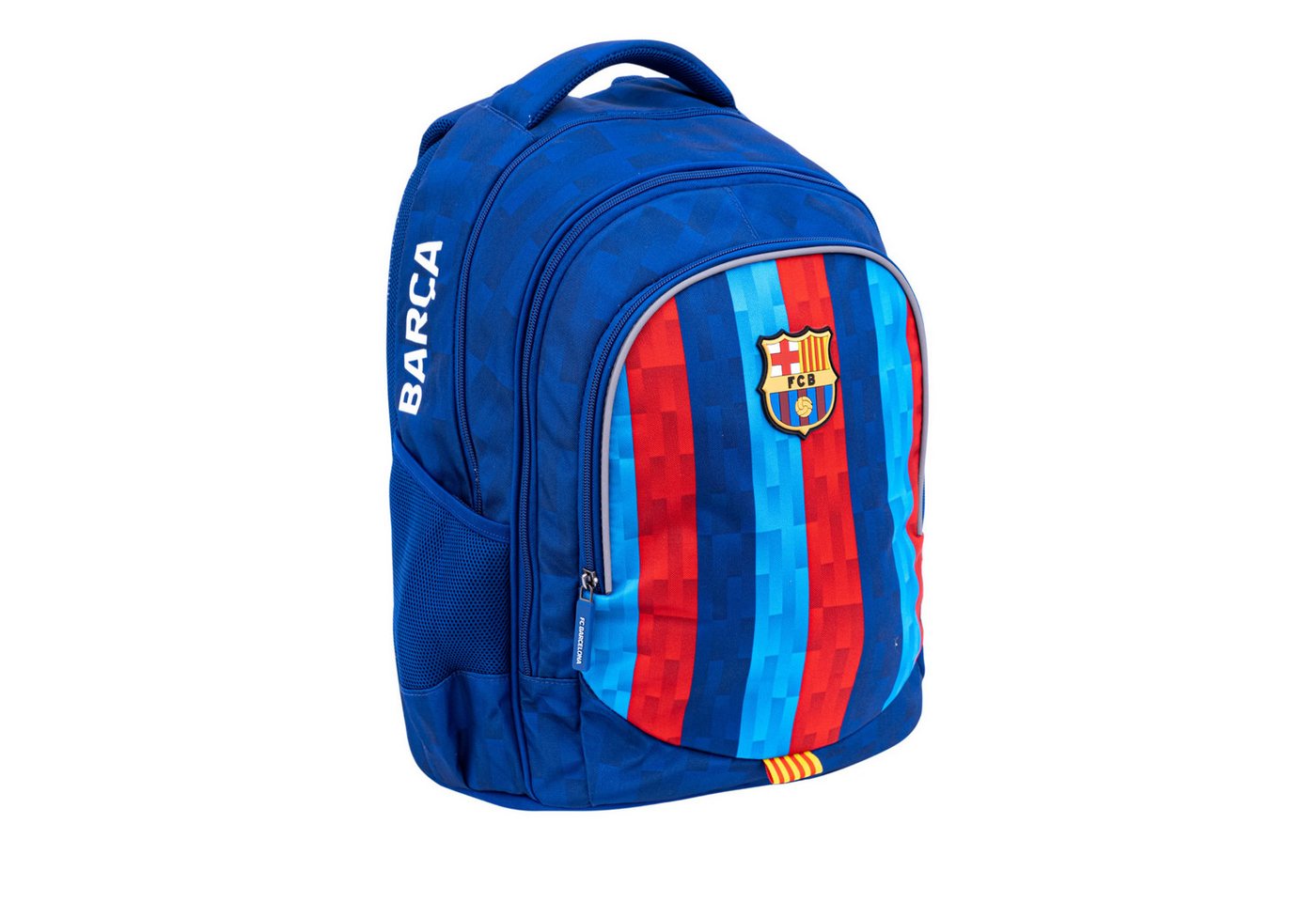 GOLDKIDS Schulranzen für Jungen und Mädchen, 7er-Set - (Schul-Rucksack für, 1-tlg., Kinder mit Schlampermäppchen), Schuhbeutel Trinkflasche und Brotdose- FC Barcelona Bild 3