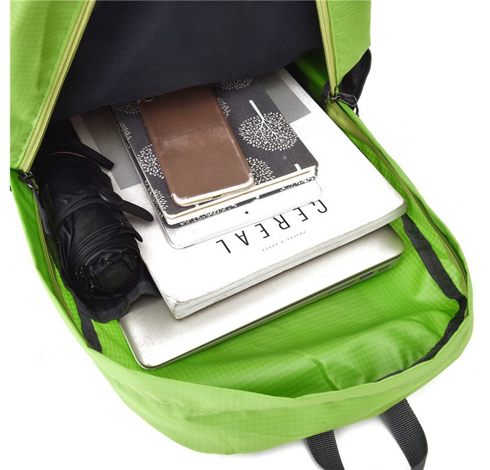 Cachito Tagesrucksack Ultraleichter Faltbarer Rucksack Wasserfest und Verstaubarer Daypack, für Wandern, Reisen, Radtouren und Städtetrips