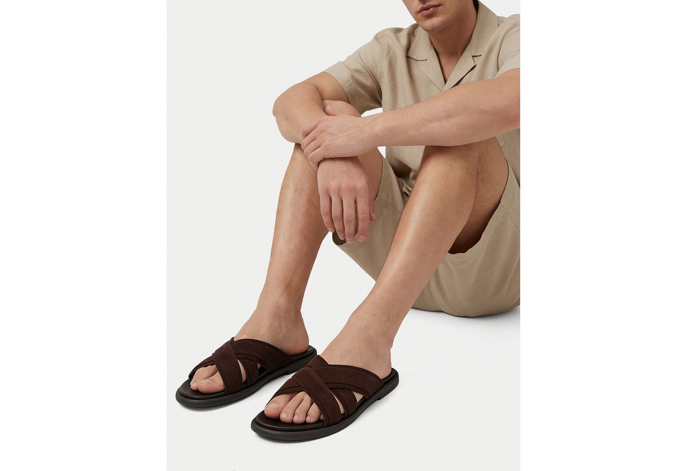 GINO ROSSI Gino Rossi Herren-Flip-Flops, braun Badepantolette Bild 3