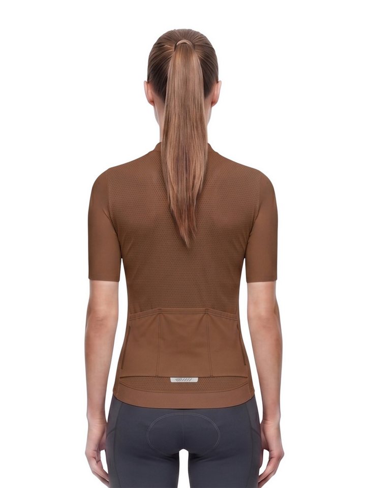 Wulibike Radtrikot Damen Fahrradtrikot Kurzarm Atmungsaktiv Figurbetonte (1-tlg) Leichter Stoff mit hoher Elastizität, ideal für Rennrad und Fitness Bild 4