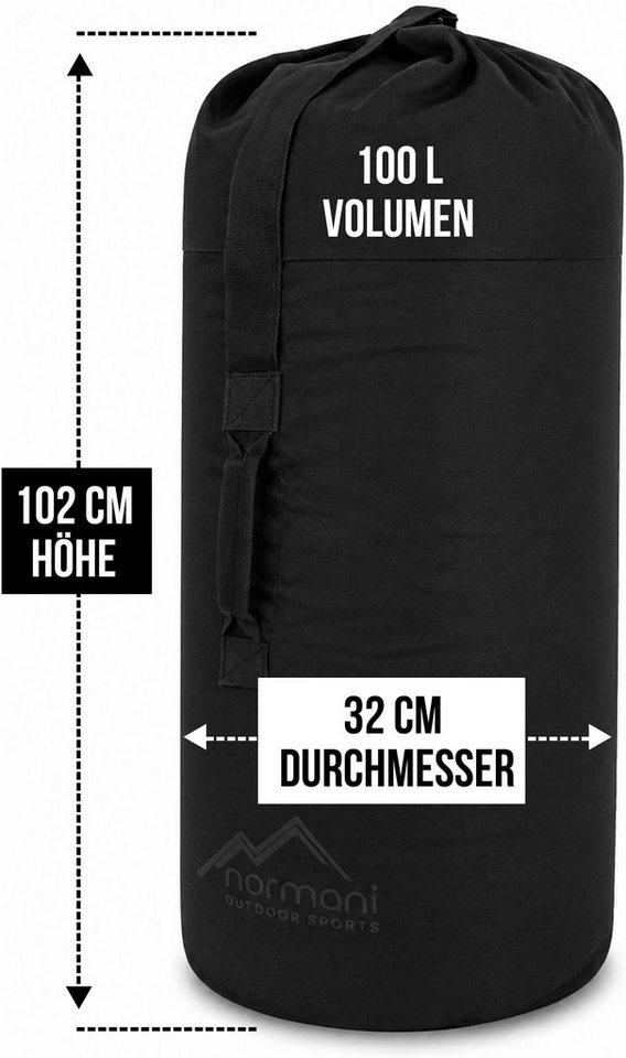 normani Packsack US Canvas-Seesack 100 l Classic Sea II, Duffle Bag US Seesack Canvas-Reisetasche Seemannssack Marinesack Bild 3