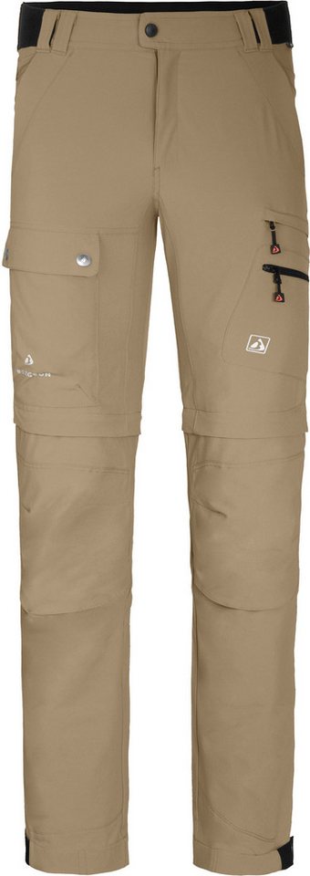 Bergson Outdoorhose FROSLEV Bermuda Zipp-Off Herren Wanderhose, recycelt, elastisch, 7 Taschen, Normalgrößen, beige Bild 3