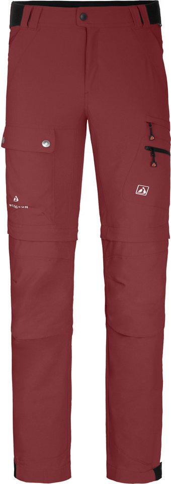 Bergson Outdoorhose FROSLEV Bermuda Zipp-Off Herren Wanderhose, recycelt, elastisch, 7 Taschen, Normalgrößen, rot Bild 4