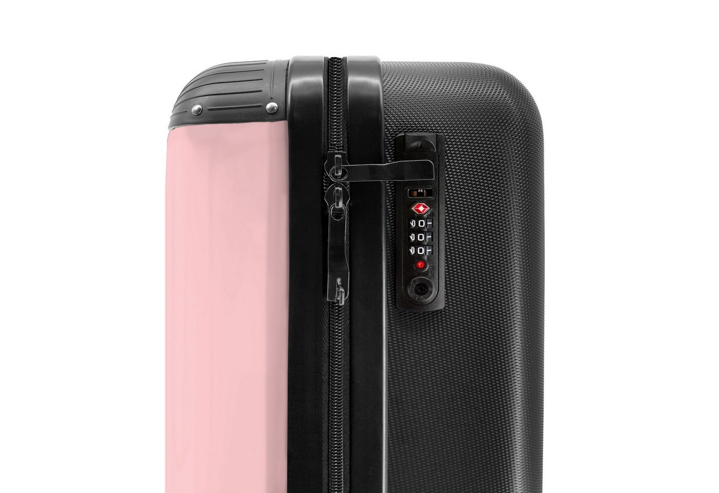 NoBoringSuitcases.com© Hartschalen-Trolley Rosa - Einfarbig - Pastell 55x35x20cm, 4 Rollen, Reisetasche mit Rollen, Koffer Handgepäck Flugzeug Bild 3