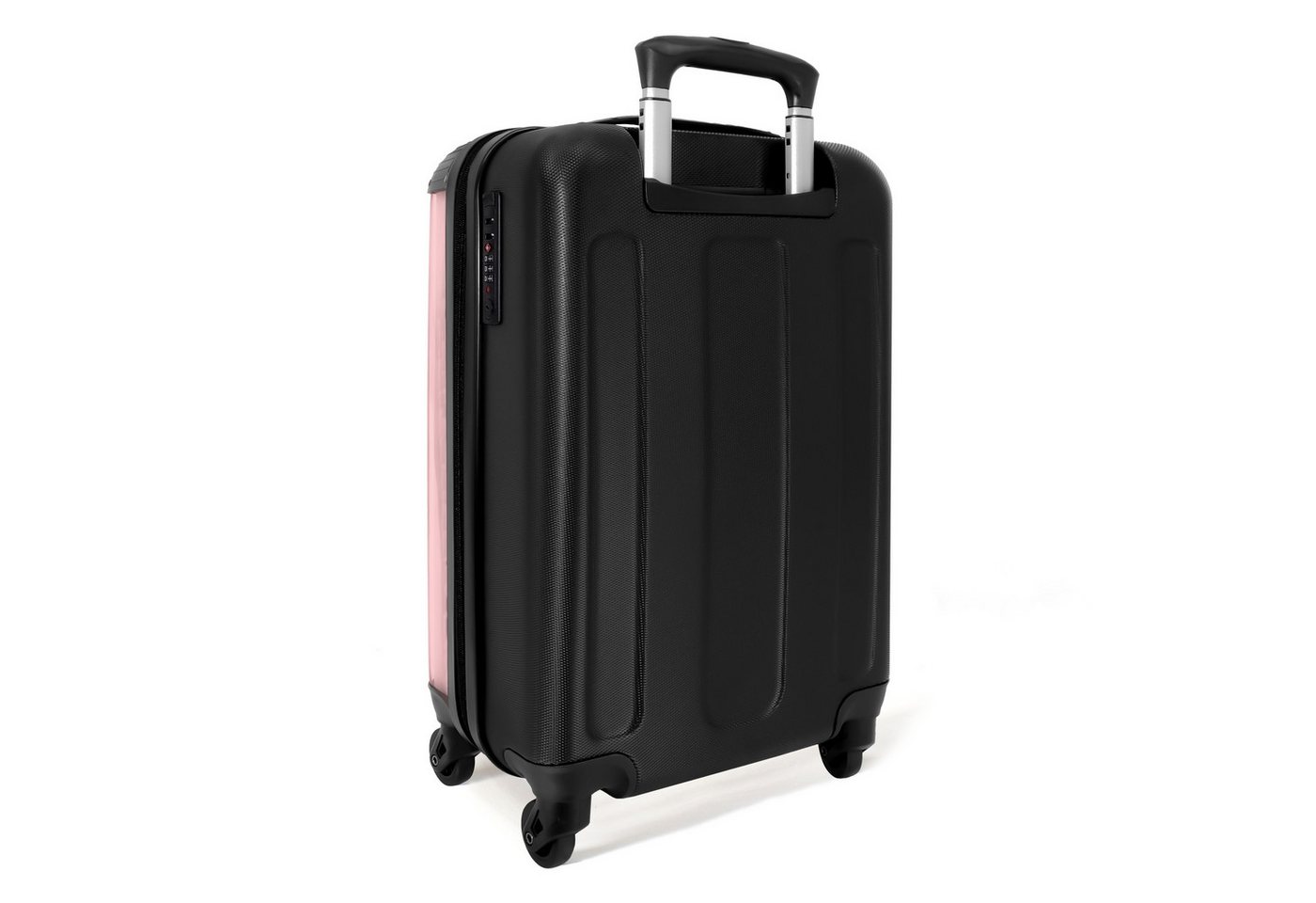 NoBoringSuitcases.com© Hartschalen-Trolley Rosa - Einfarbig - Pastell 55x35x20cm, 4 Rollen, Reisetasche mit Rollen, Koffer Handgepäck Flugzeug Bild 5