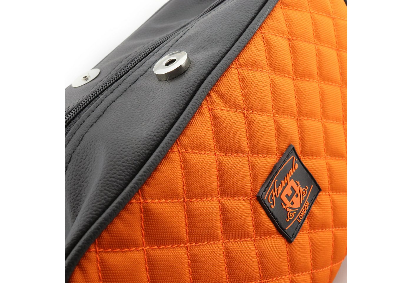 Haryali London Kulturbeutel Reiseset Kosmetiktasche wasserabweisend Essential Bag für Unisex (1-tlg., Reißverschluss und Magnetverschluss), Aus Rindsleder und Canvas für einen edlen Look Bild 2