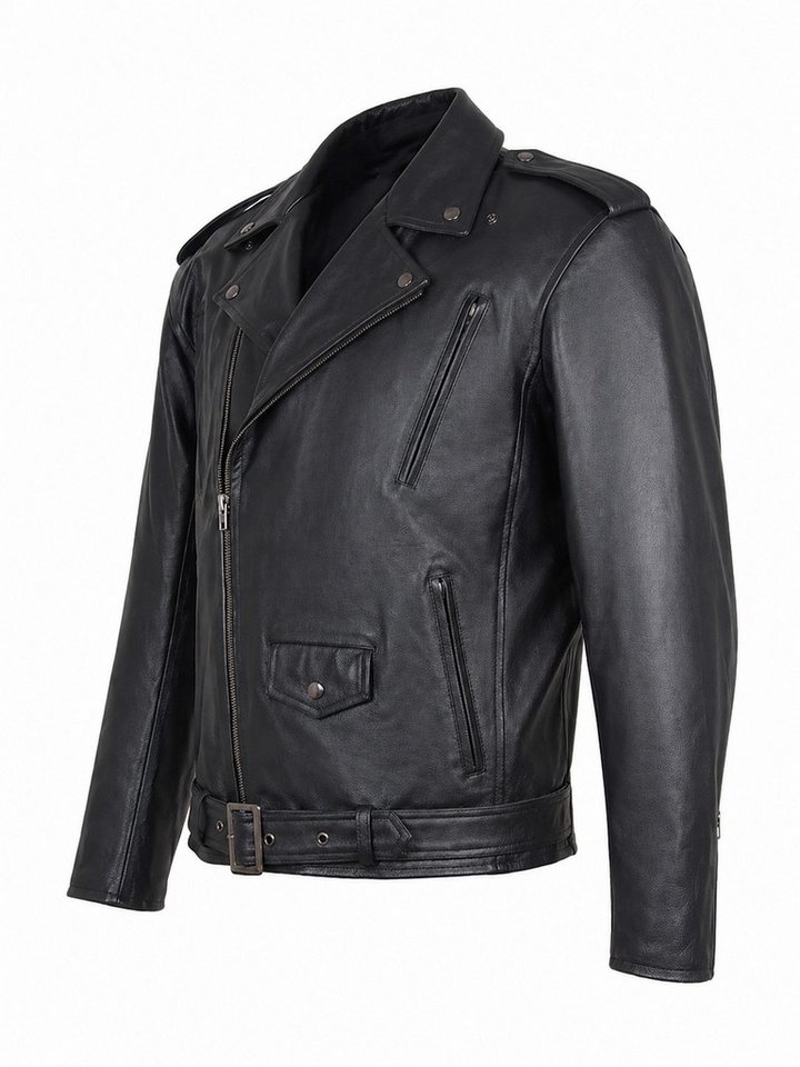 roleff Motorradjacke RO666 - Chopper-Lederjacke im Brando-Stil inklusive Protektoren Bild 4