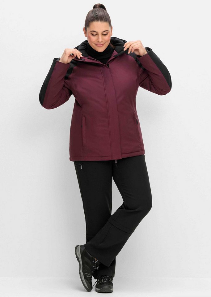 Sheego Trainingsjacke Outdoorjacke Langarm Länge ca. 76 cm