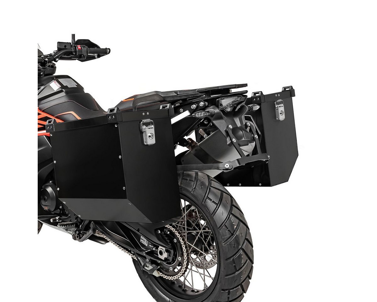 Bagtecs Reisetasche 2x Motorrad Alukoffer # Atlas 36Ltr Aluminium Seitenkoffer schwarz Spa Bild 3