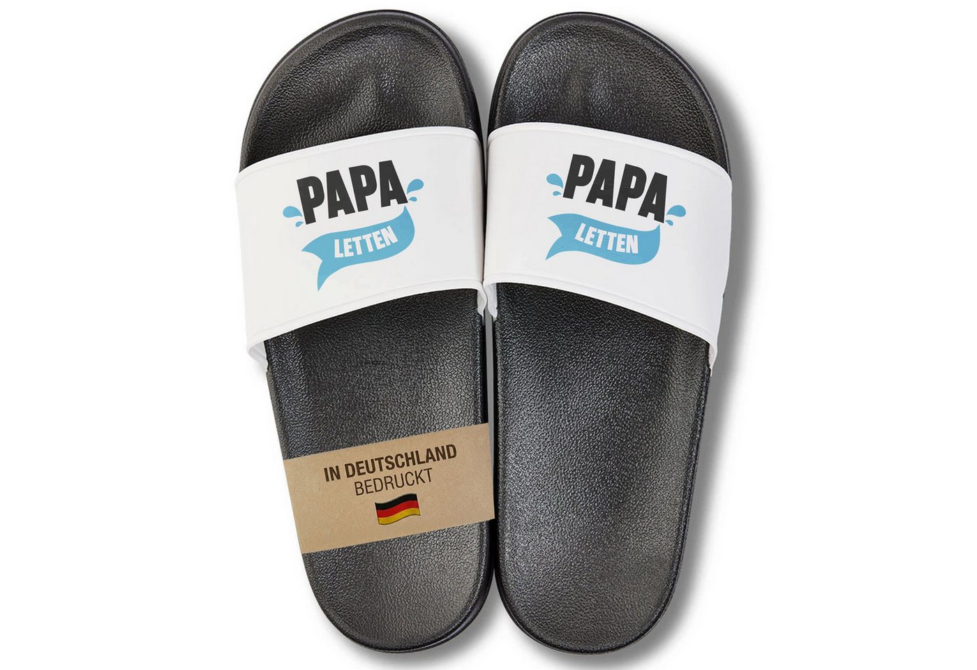22Feels Papa Geschenk Vatertag Badesandalen Badelatschen Papaletten Herren Badepantolette IN DEUTSCHLAND BEDRUCKT