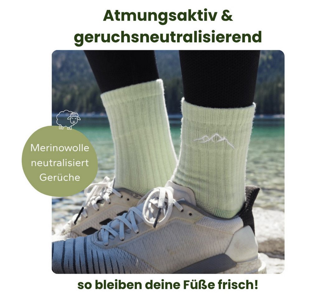Gipfelgaudi Wandersocken Merino Socken, Unisex Socken, Gepolsterte Ferse, schnelltrocknend Bild 4
