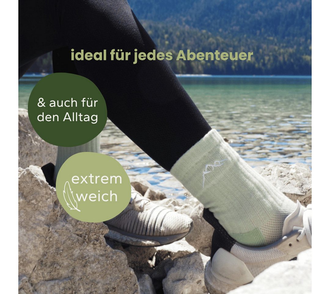 Gipfelgaudi Wandersocken Merino Socken, Unisex Socken, Gepolsterte Ferse, schnelltrocknend Bild 5