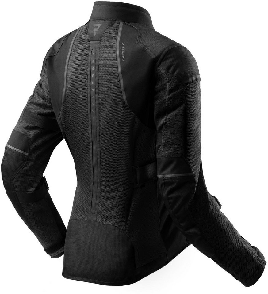 Rebelhorn Motorradjacke Scandal 3 Damen Motorrad Textiljacke Verbindungsreißverschluss,Ellenbogenprotektoren enthalten,perfori Bild 4