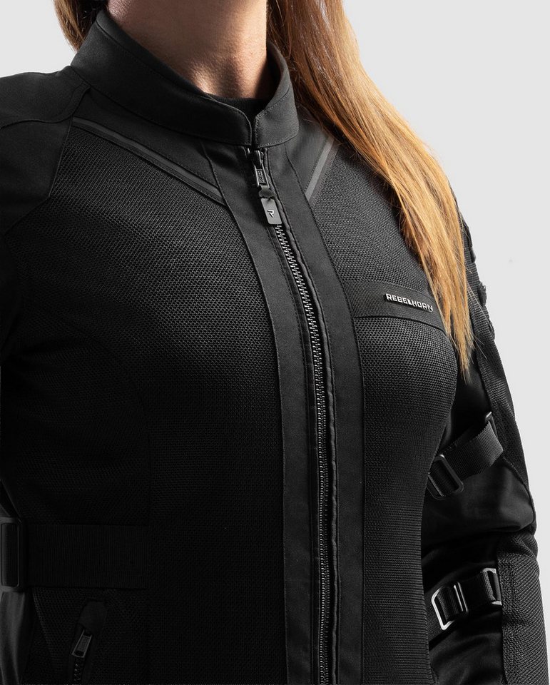 Rebelhorn Motorradjacke Scandal 3 Damen Motorrad Textiljacke Verbindungsreißverschluss,Ellenbogenprotektoren enthalten,perfori Bild 5