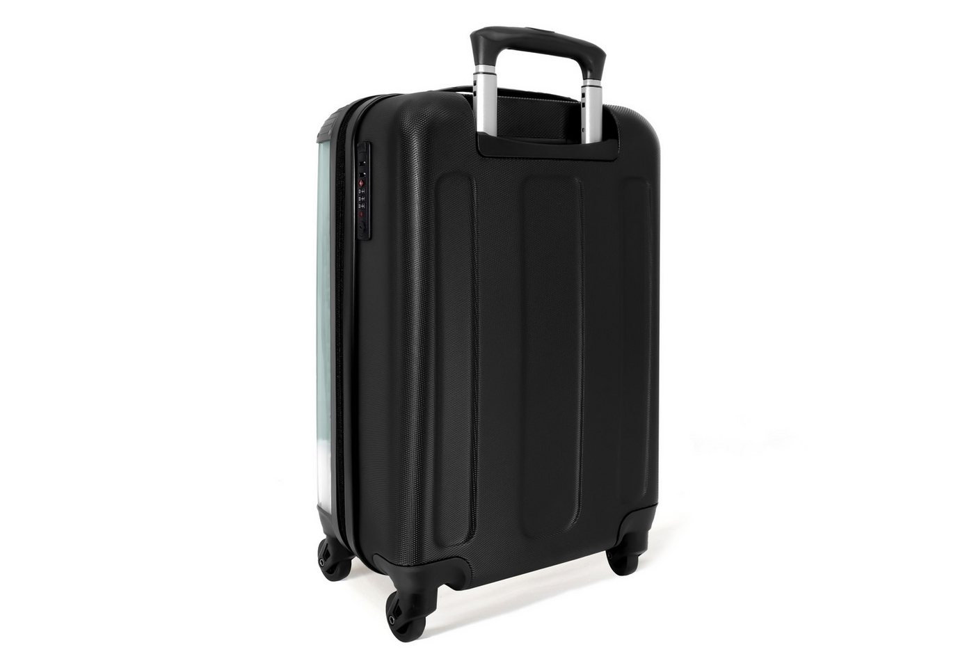 NoBoringSuitcases.com© Hartschalen-Trolley Weltkarte - Kind - Flugzeug 55x35x20cm, Reisetasche mit Rollen, Koffer Handgepäck Flugzeug