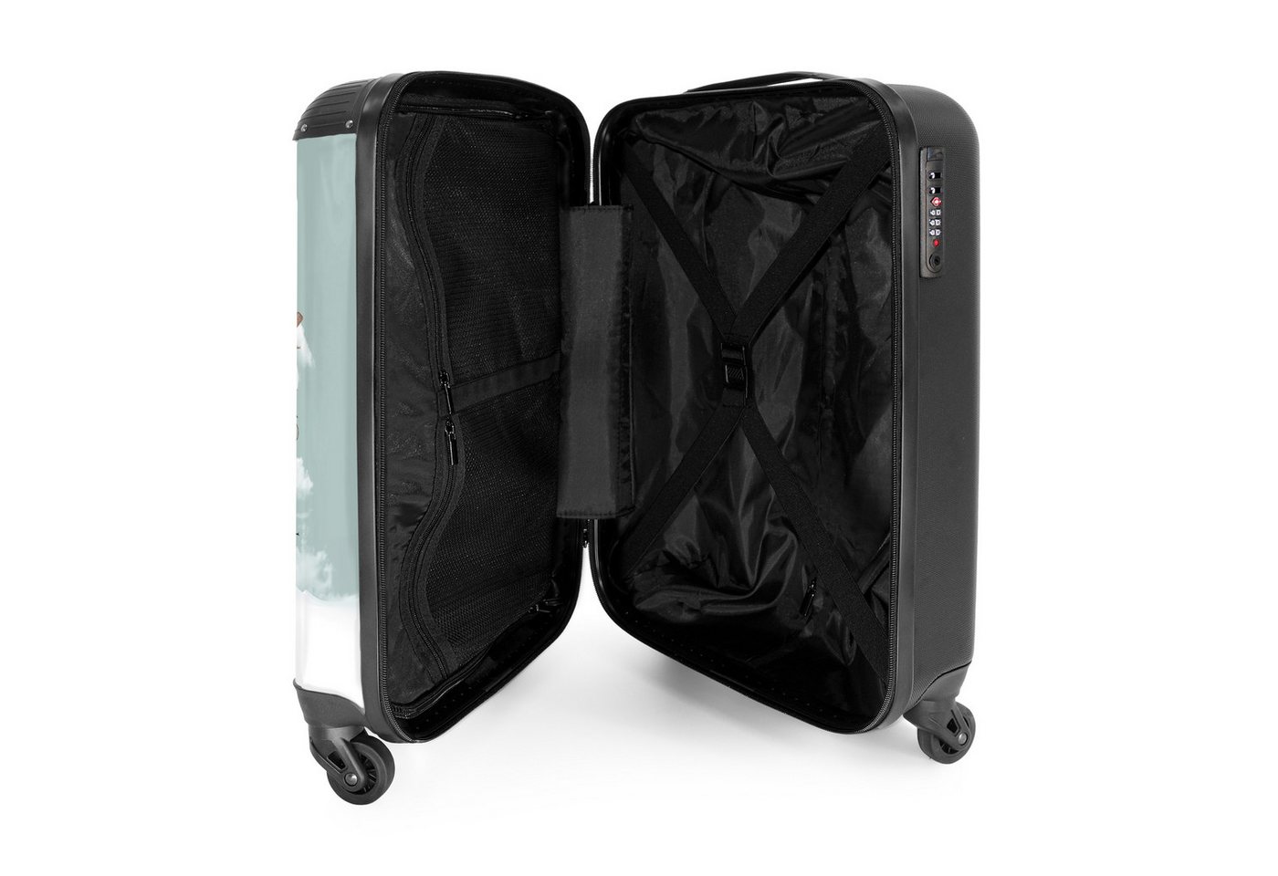 NoBoringSuitcases.com© Hartschalen-Trolley Weltkarte - Kind - Flugzeug 55x35x20cm, Reisetasche mit Rollen, Koffer Handgepäck Flugzeug Bild 2