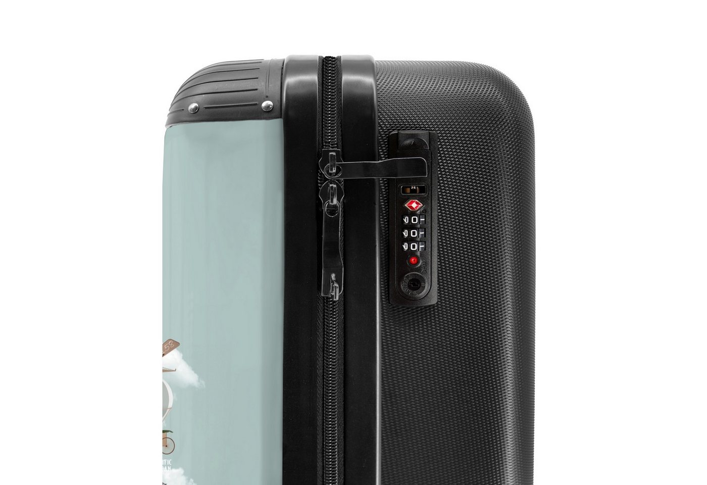 NoBoringSuitcases.com© Hartschalen-Trolley Weltkarte - Kind - Flugzeug 55x35x20cm, Reisetasche mit Rollen, Koffer Handgepäck Flugzeug Bild 4