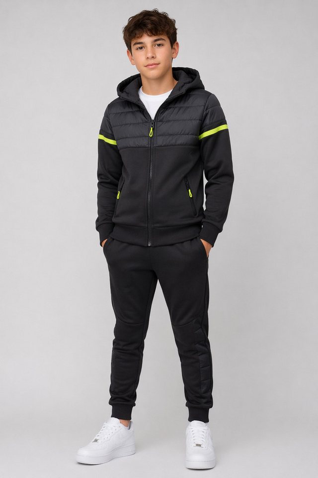 Hessis Jogginganzug Freizeitanzug JF372 (Set, 2-tlg., Jacke mit Jogginghose), für Jungen Stylisch mit Reißverschlusstaschen Bild 4
