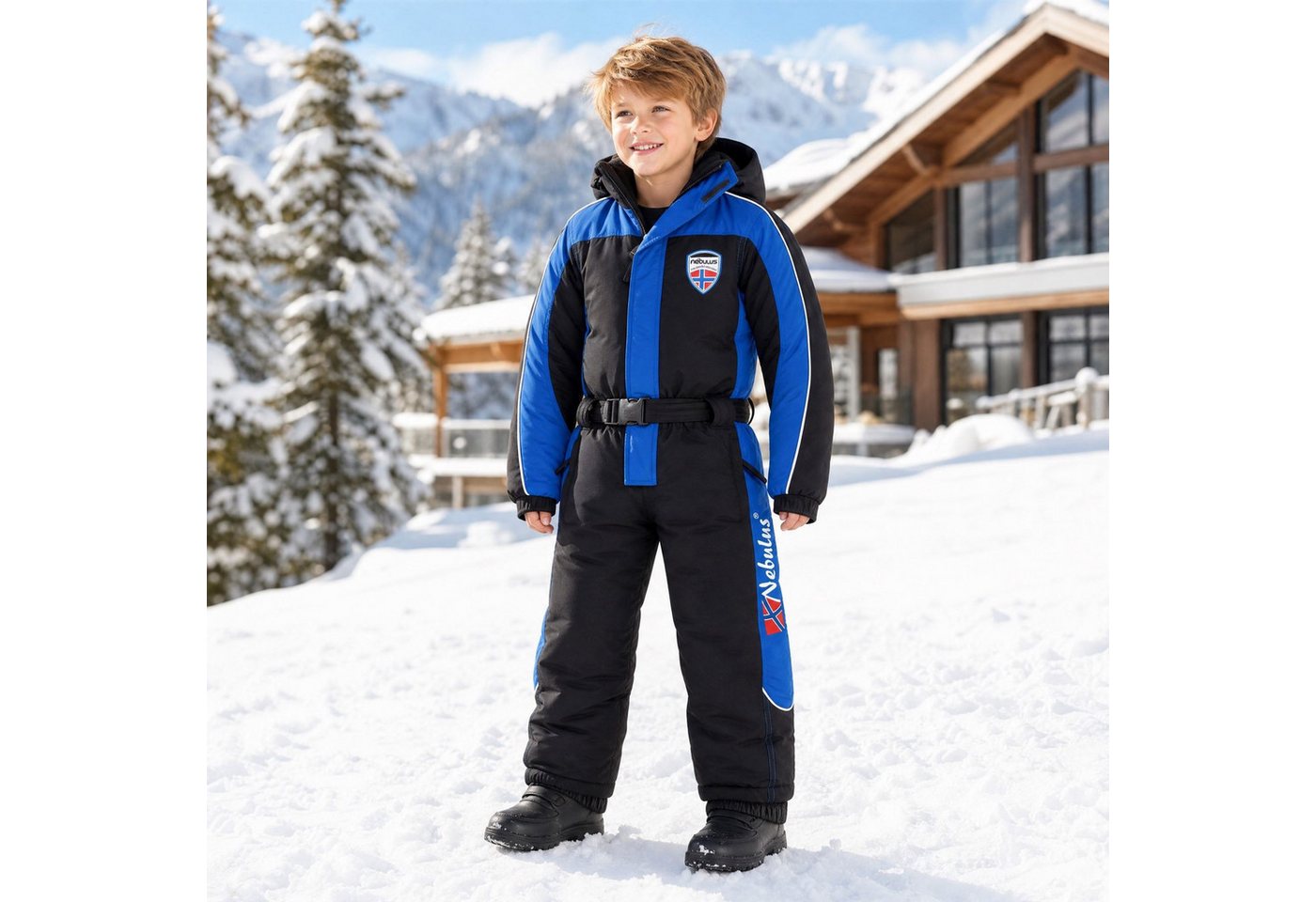 Nebulus Skianzug RELAX, P6238 - Kinder, schwarz-kobalt, 146
