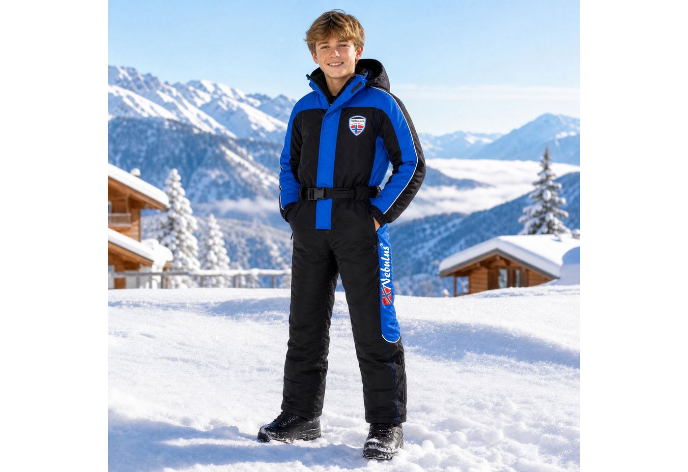 Nebulus Skianzug RELAX, P6238 - Kinder, schwarz-kobalt, 146 Bild 5